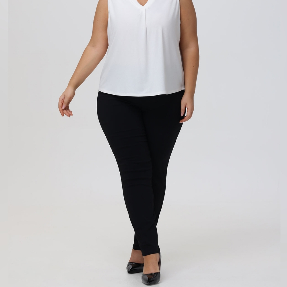 Plus Size Pull On Straight Leg Pants